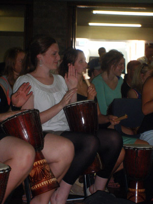 Bradfield College interactive drumming event